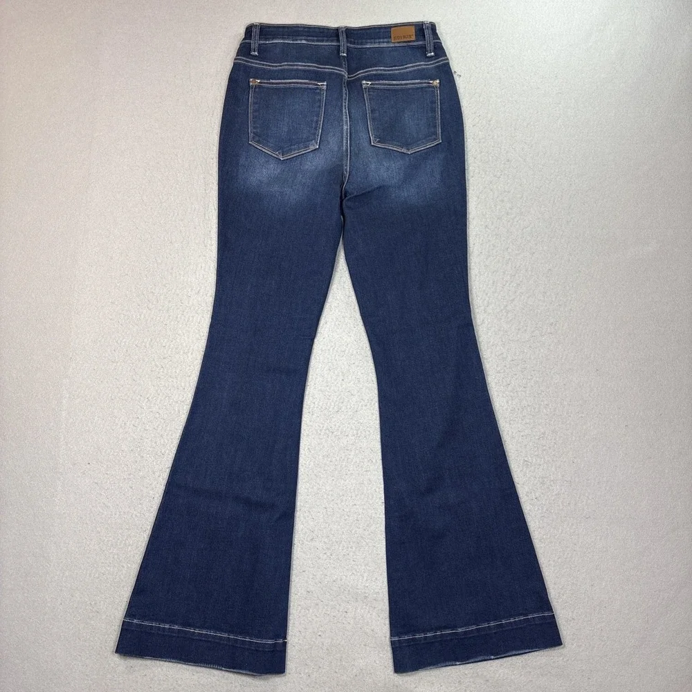 Judy Blue Los Angeles High Rise Dark Wash Flare Jeans Size 7/28